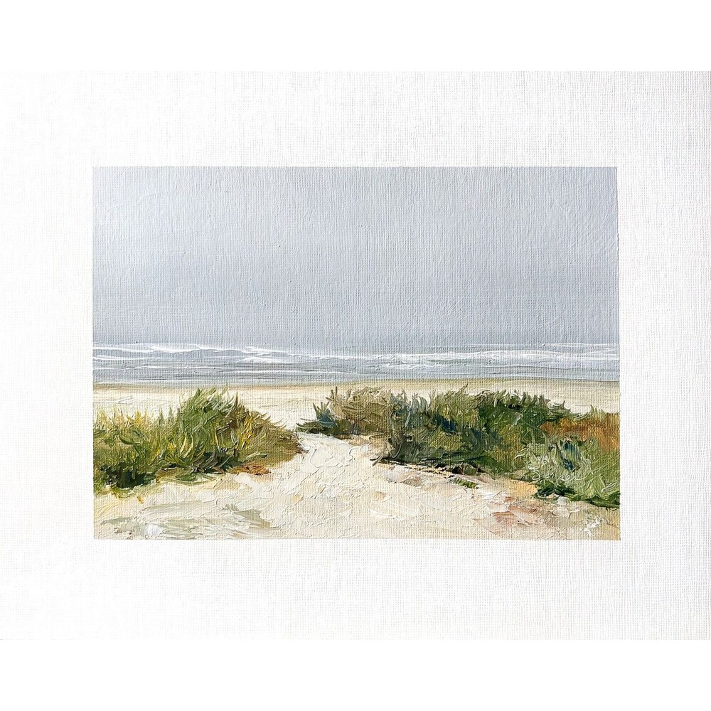 8x10 Original Oil Landscape Painting Moody Seascape Impressionist Coastal Signed